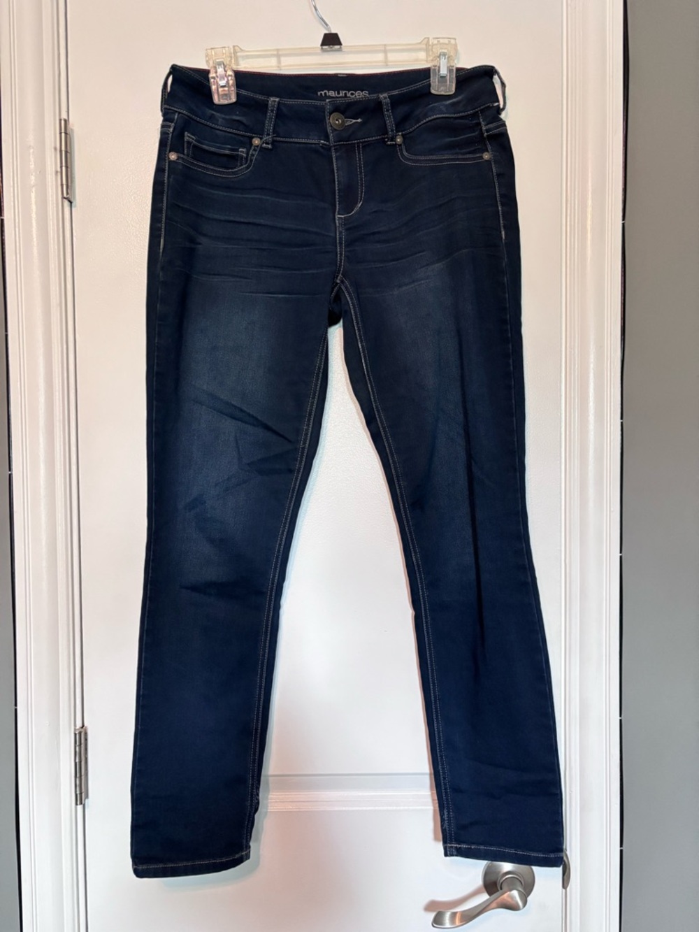 Maurices Dark Wash Women’s Stretch Jeans - Black Blue Size Medium Short